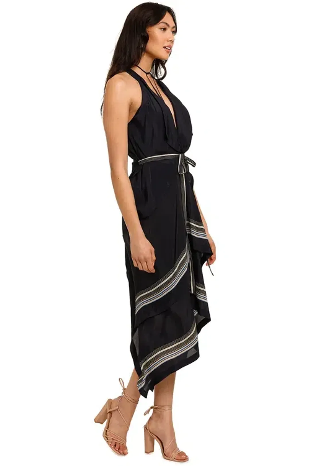 KITX Lady Boss Scarf Puzzle Dress Black and White Size AU 8 for rent on The Volte - main image