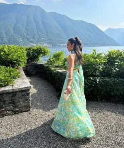 Zimmermann High Tide Crop Bodice And Ikat Maxi Skirt Floral Size AU 6 for rent on The Volte - image 6