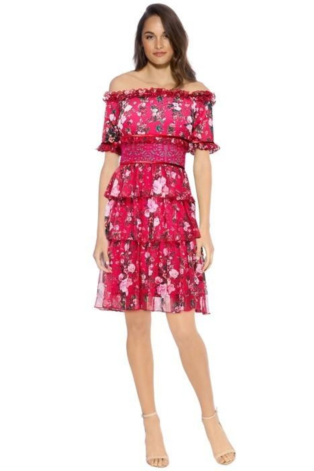 Tadashi Shoji Bonet Off The Shoulder Dress size 12 - Image 2