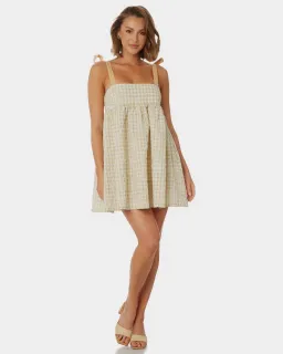 Mon Renn Lucille Mini Dress in Marigold Check Multi Size 12 for rent on The Volte - image 1