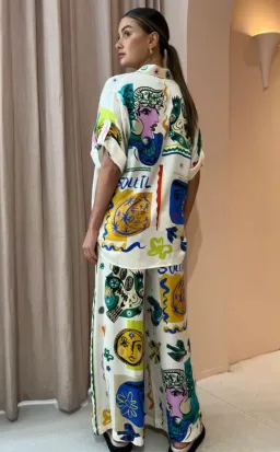 Alemais Soleil Silk Shirt and Pants Set Print Size 8 for rent on The Volte - image 4
