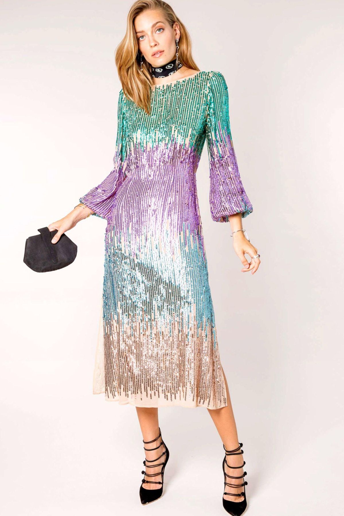 Rixo London Coco Multi sequin dress Size12 for rent on The Volte - main image