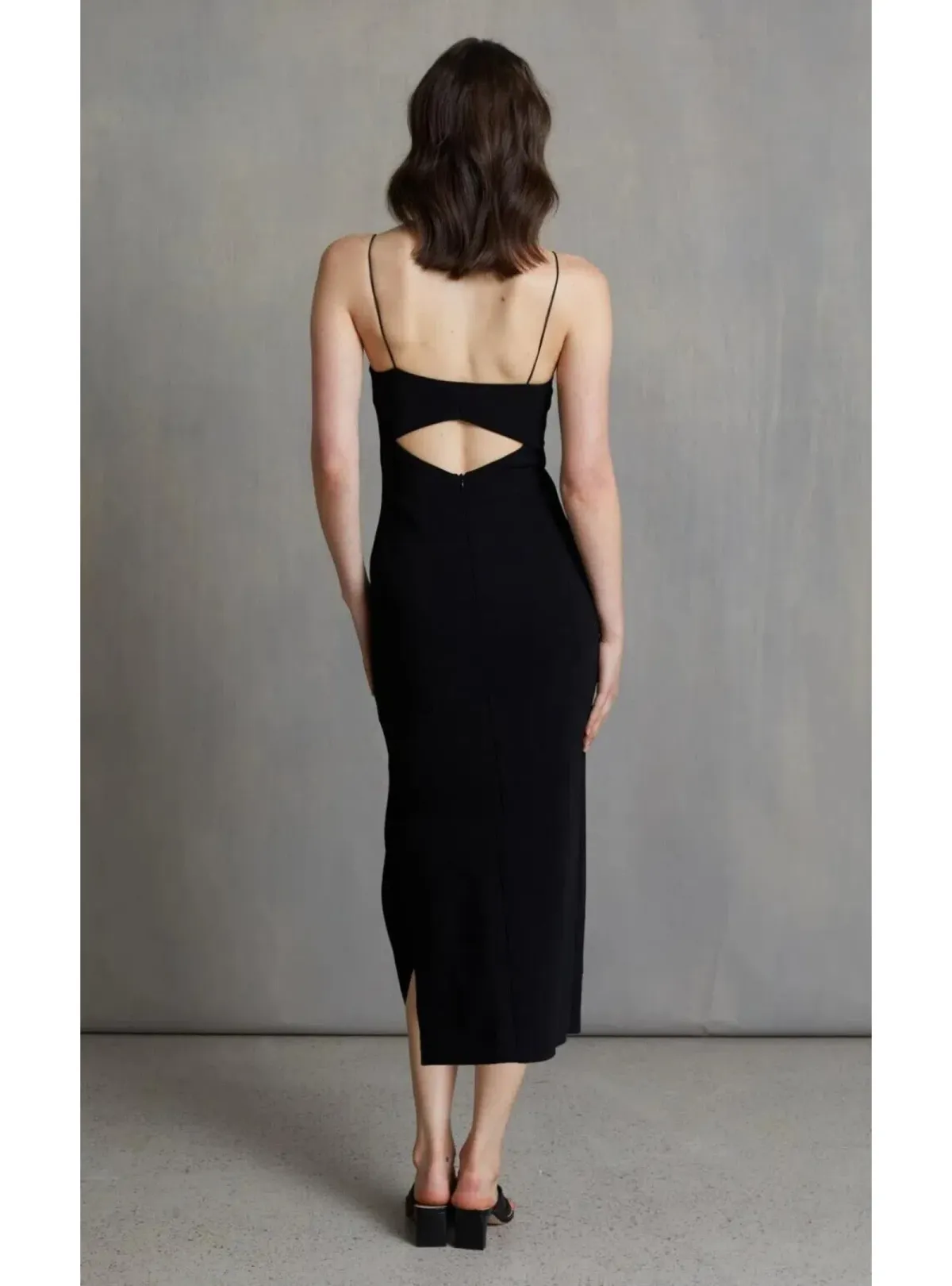 Bec & Bridge Be Mine Midi Dress Black Size AU 8 - Image 3