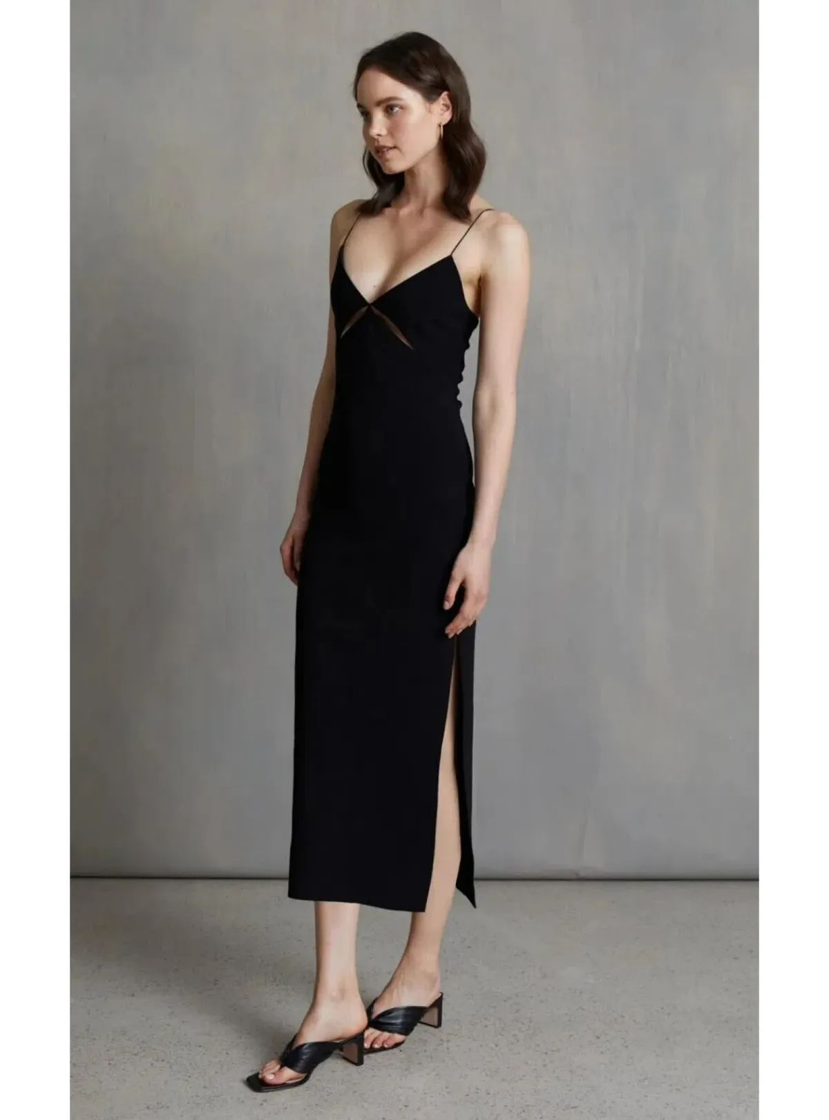 Bec & Bridge Be Mine Midi Dress Black Size AU 8 - Image 2