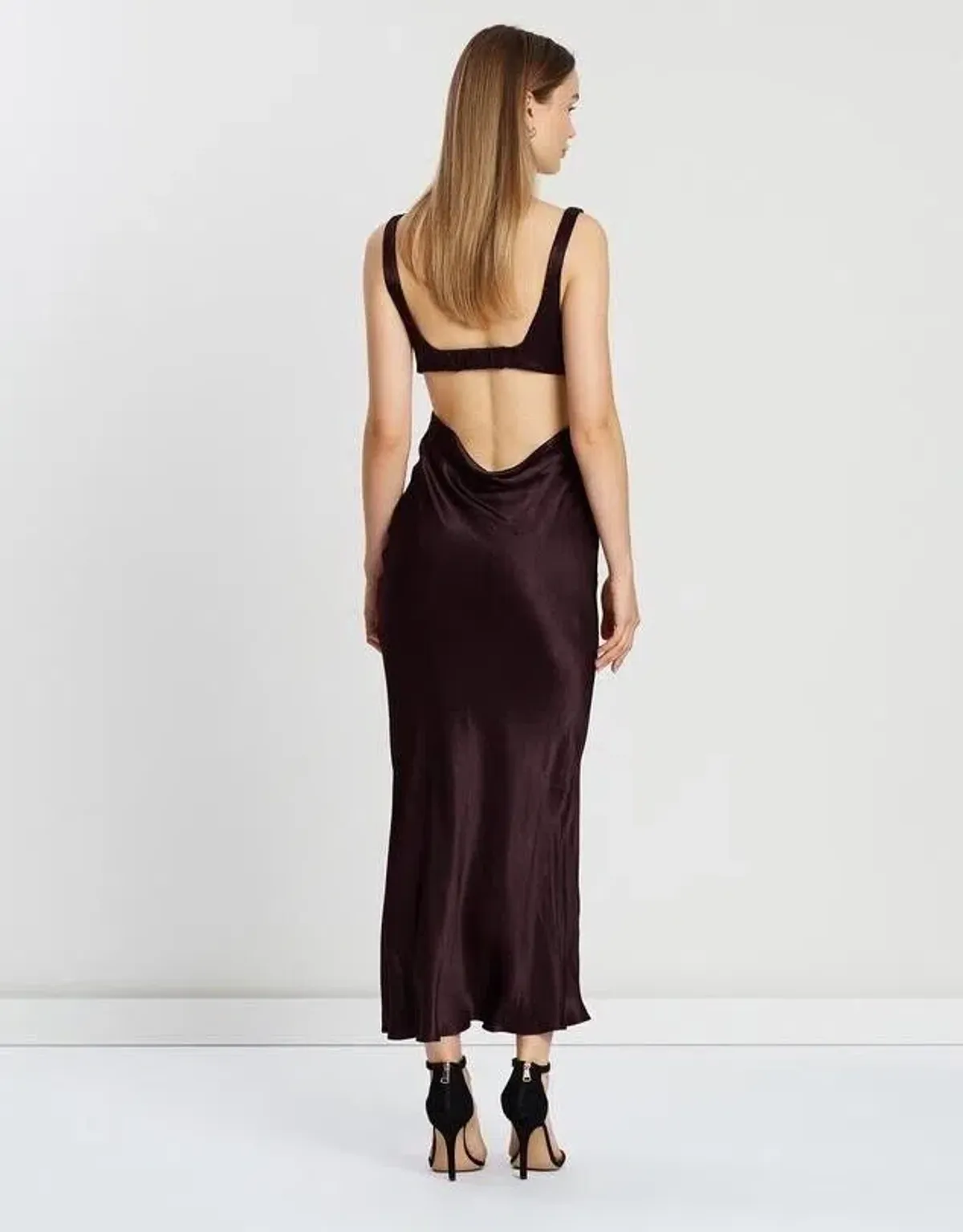 Bec & Bridge Caroline Cut Out Dress Plum Size 8 - Image 4