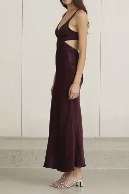 Bec & Bridge Caroline Cut Out Dress Plum Size 8 for rent on The Volte - image 3