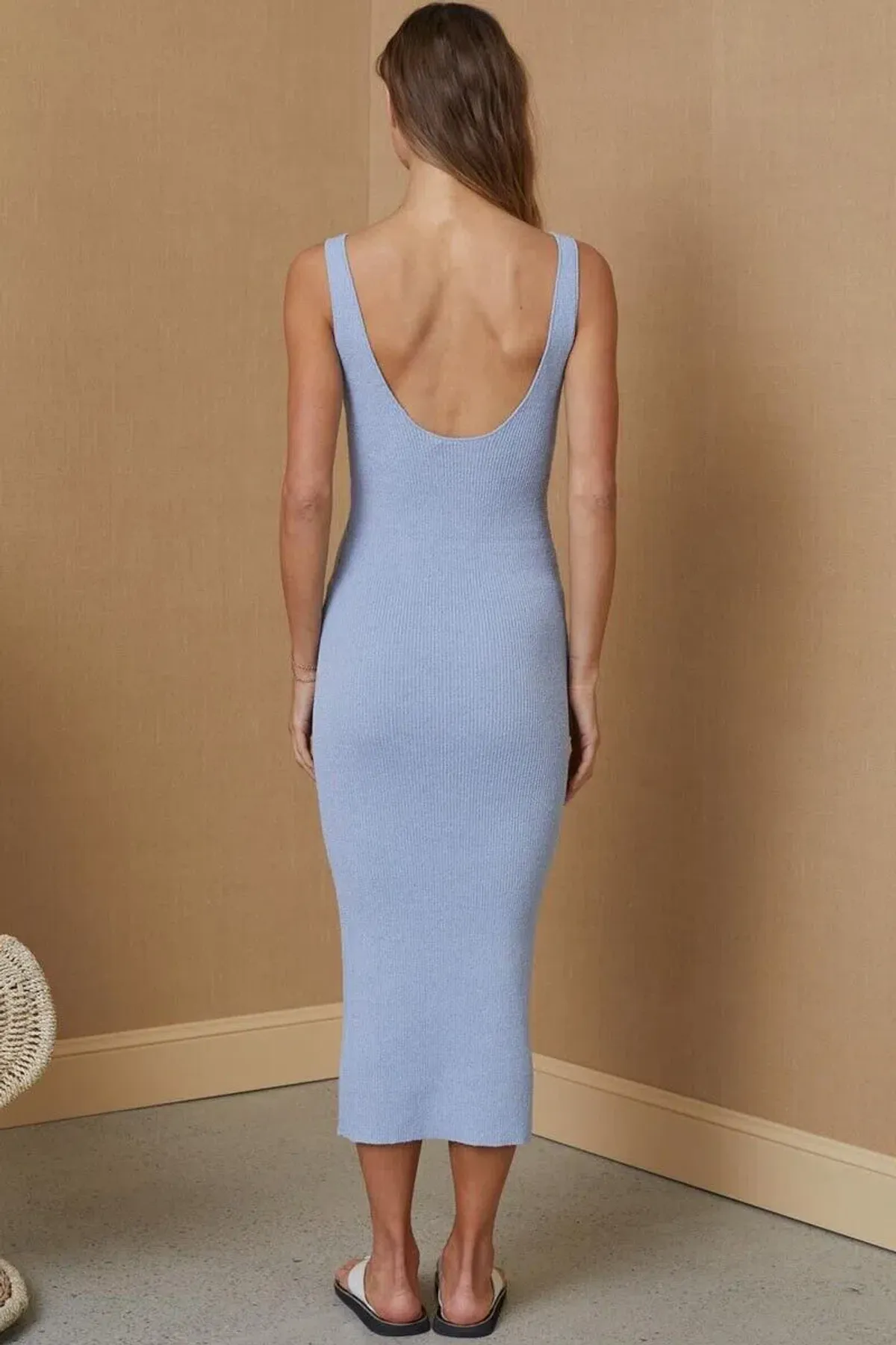 Bec & Bridge Mimi Knit Midi Dress Storm Size 14 - Image 2