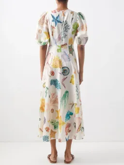 Alemais Adella Atlantis Midi Dress Print Size 14 for rent on The Volte - image 2