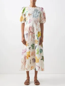 Alemais Adella Atlantis Midi Dress Print Size 14 for rent on The Volte - image 1