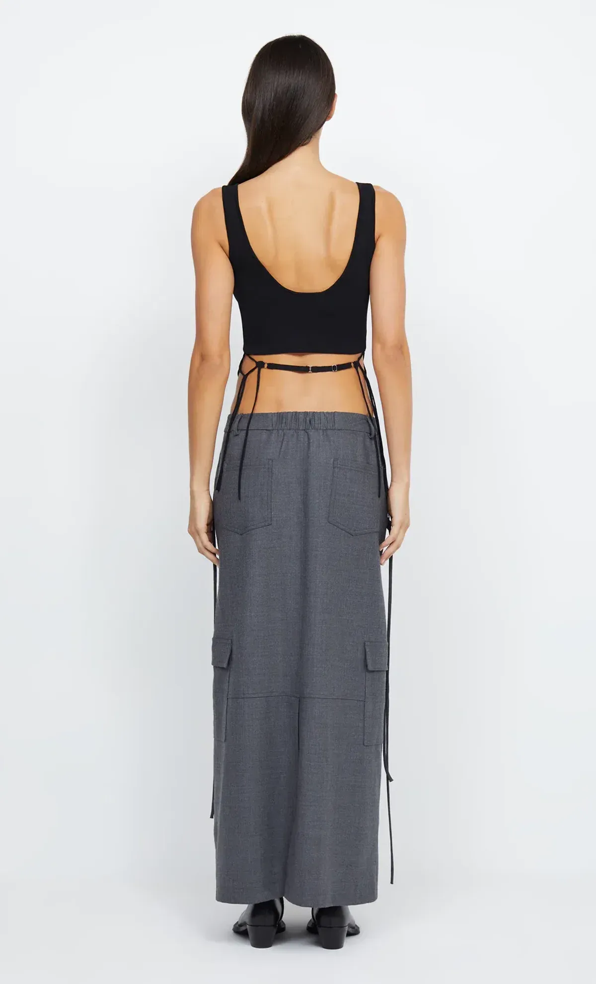 Bec & Bridge Aria Knit Cropped Top Black Size 8 - Image 5