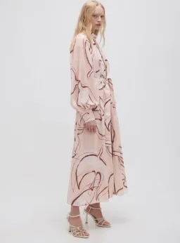 Aje Beatrice Pleated Midi Dress Print Size 10 for rent on The Volte - image 4