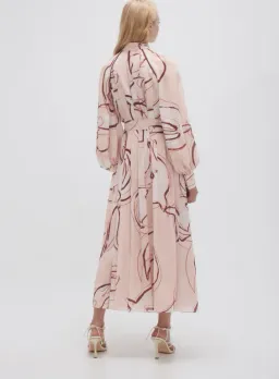 Aje Beatrice Pleated Midi Dress Print Size 10 for rent on The Volte - image 3