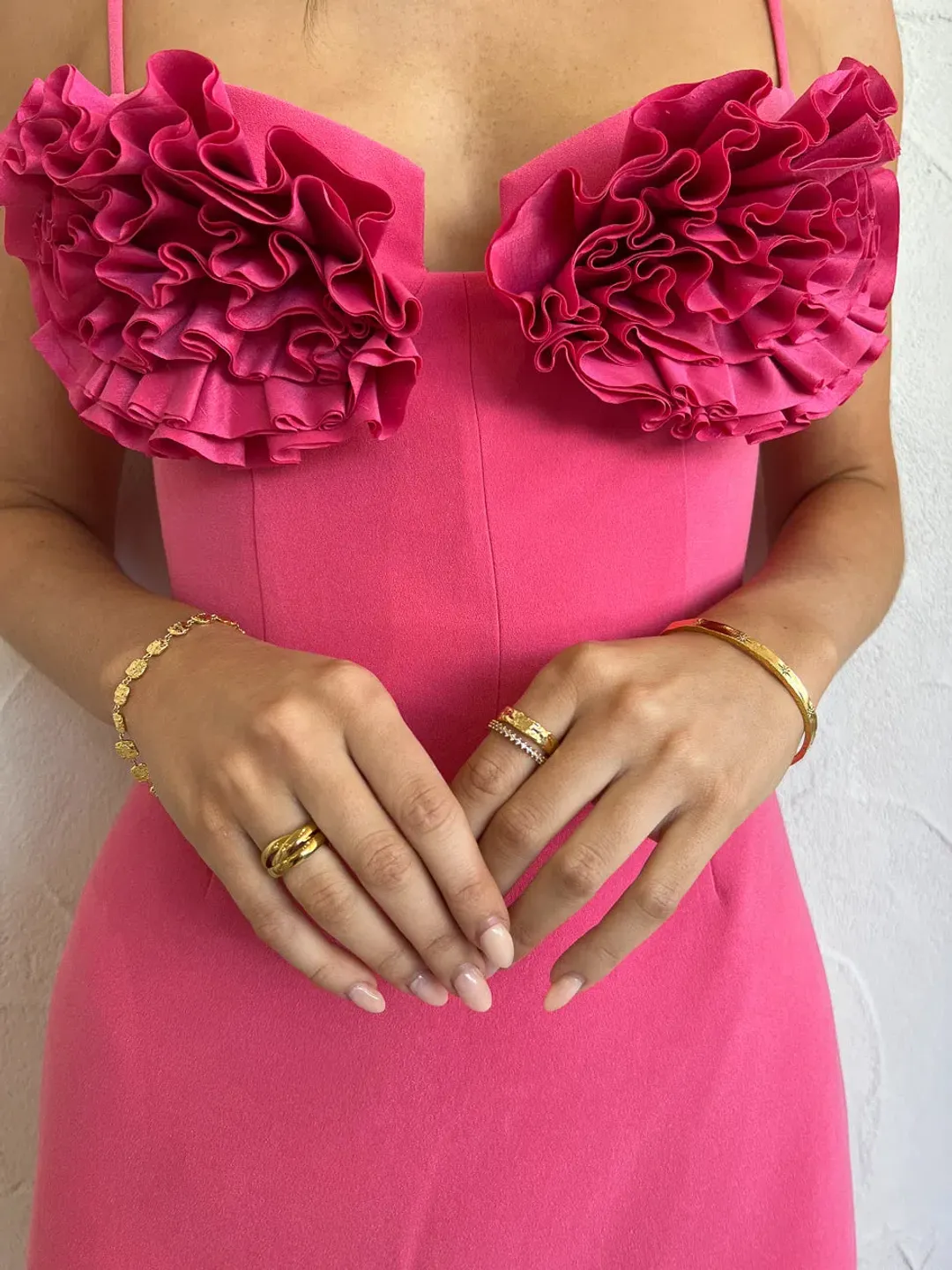 Rachel Gilbert Margot Mini Dress in Pink Size AU 12 for rent on The Volte - main image