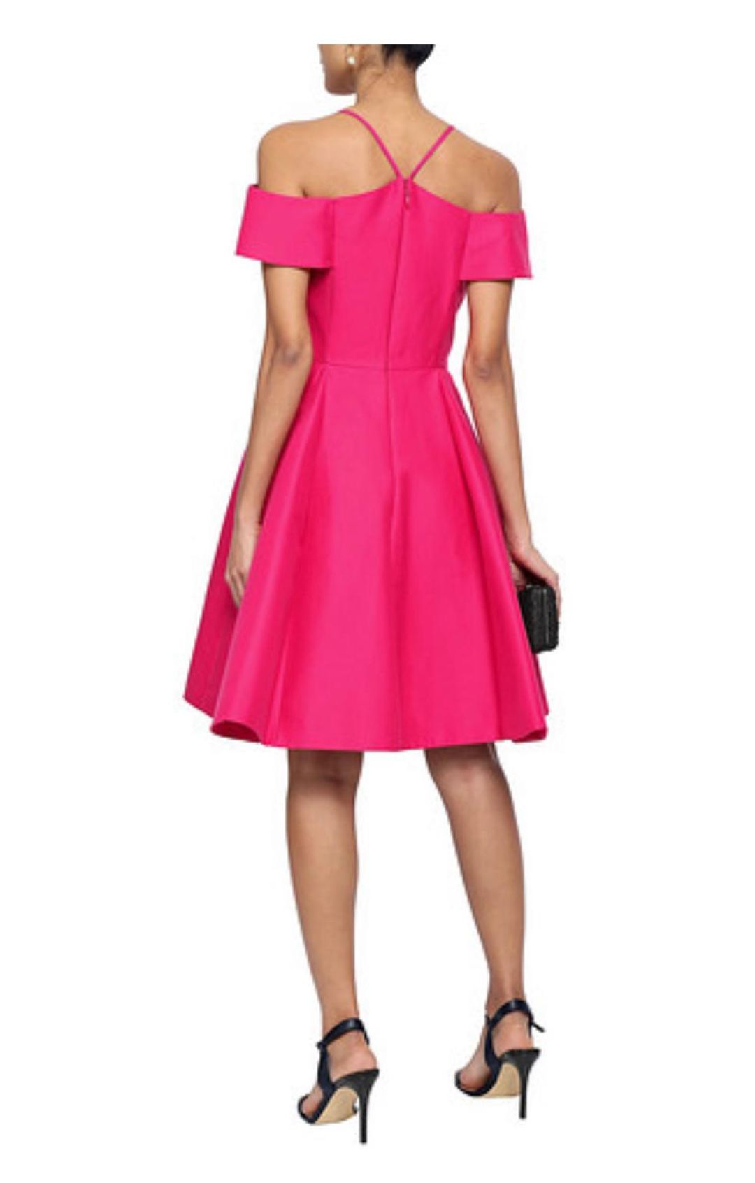 Halston Heritage Cold Shoulder Dress Fushia Size 10 for rent on The Volte - main image