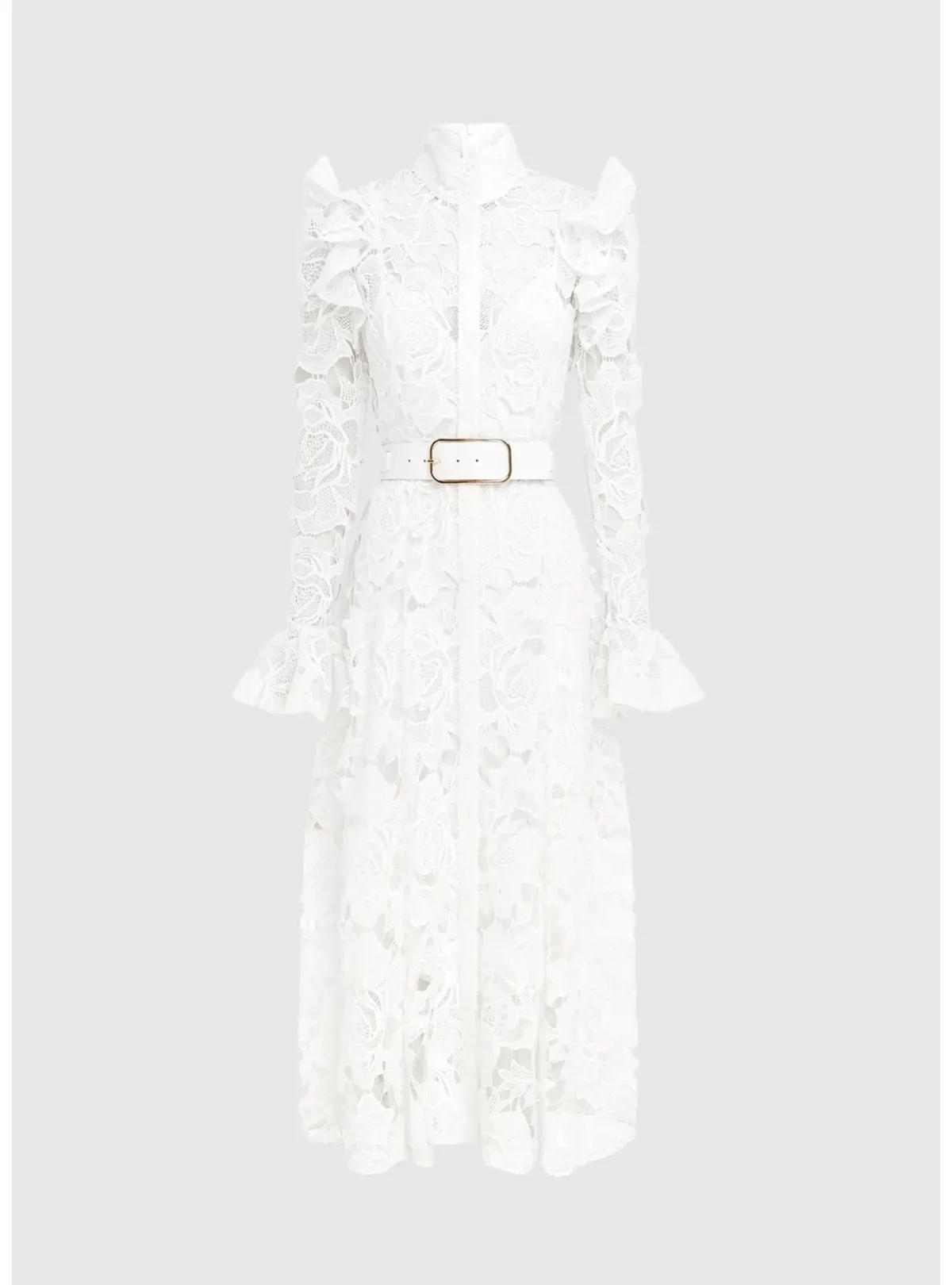 Leo Lin Aliyah Butterfly Sleeve Midi Dress Snow Size AU 12 - Image 5