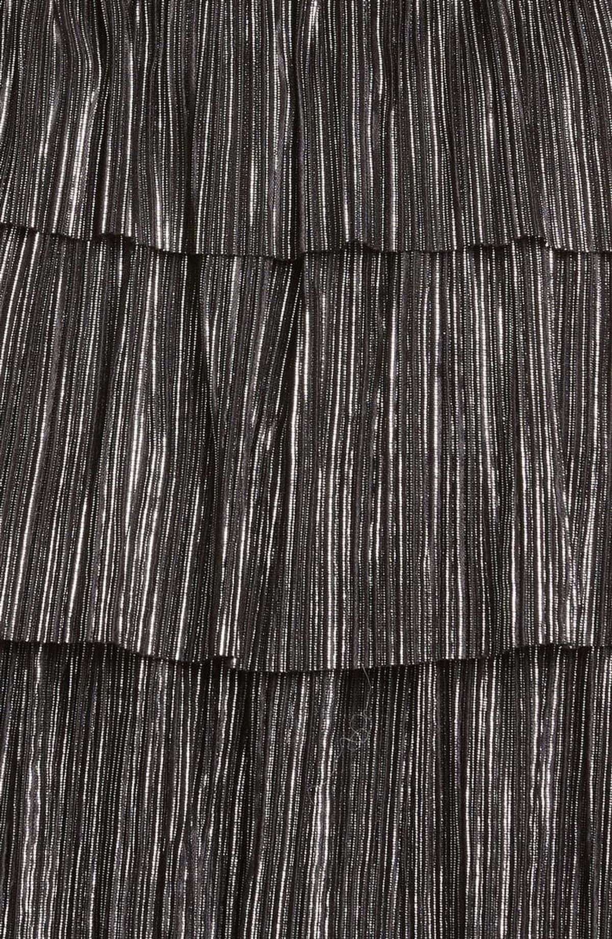 Iro Cuzco Silver Black Metallic Dress Size 12 - Image 5