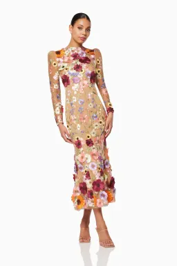 Elliatt Floral Embellished Lace Shannon Dress Floral Size AU 6 for rent on The Volte - image 1
