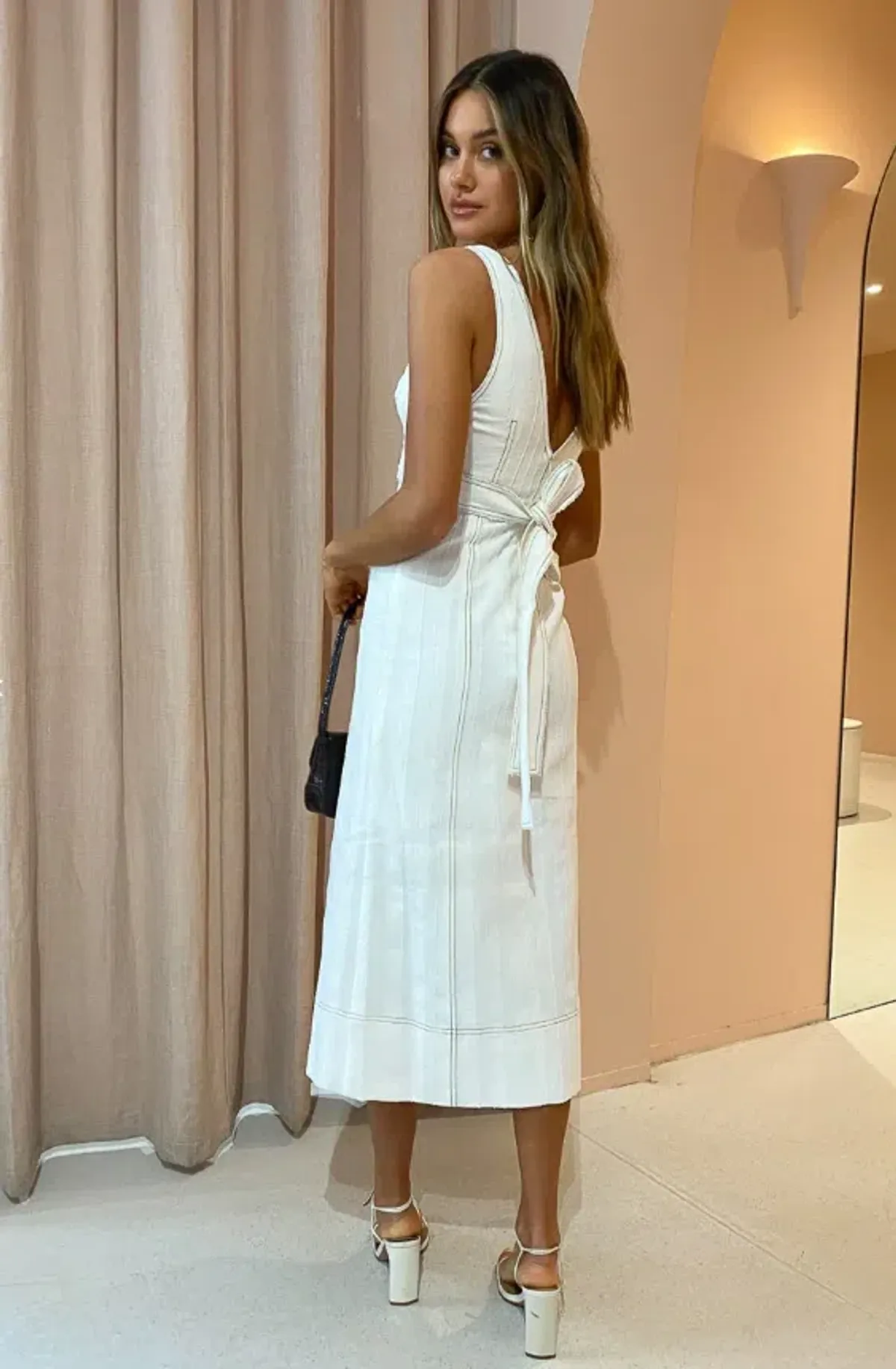 Acler Brooklake Midi Dress White Size 6 - Image 3