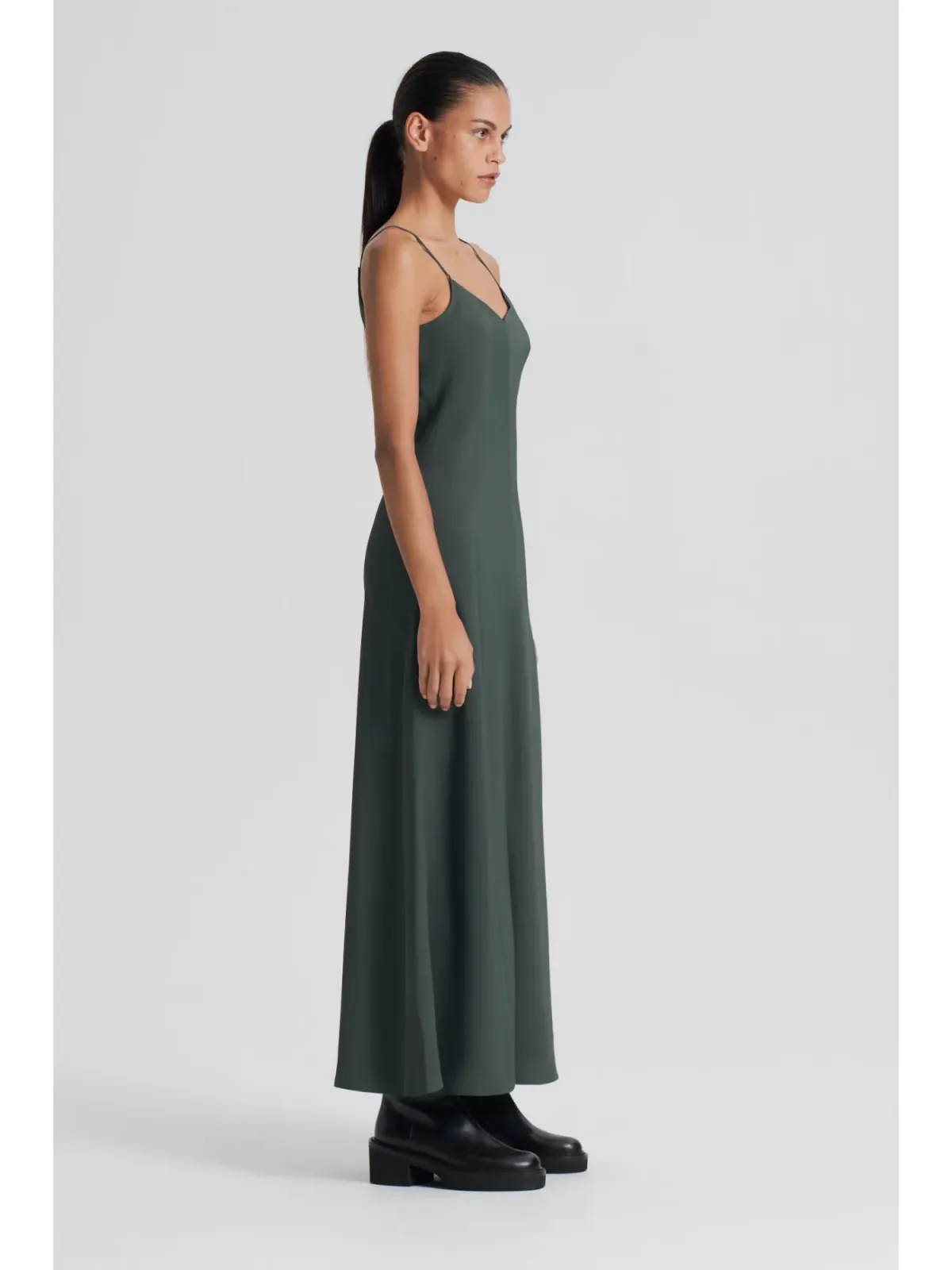 Scanlan Theodore Powdered Viscose Slip Dress in Safari Size AU 6 - Image 2