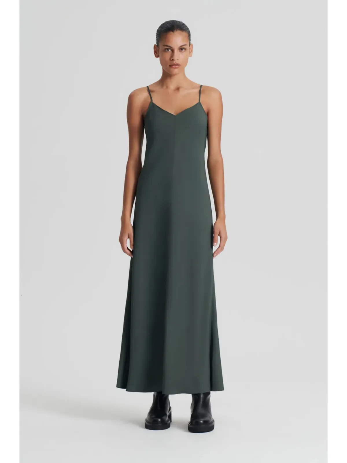 Scanlan Theodore Powdered Viscose Slip Dress in Safari Size AU 6 - Image 1