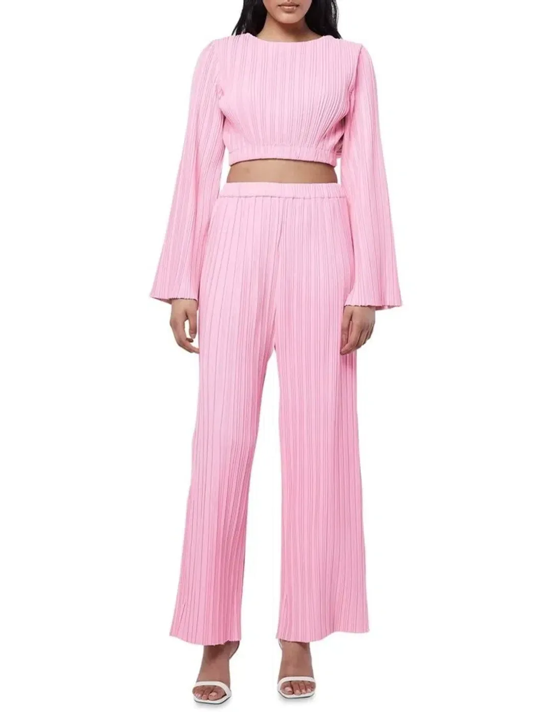 Mossman The Low Rider Crop Top and Low Rider Pant Set Pink Size 8 for rent on The Volte - main image