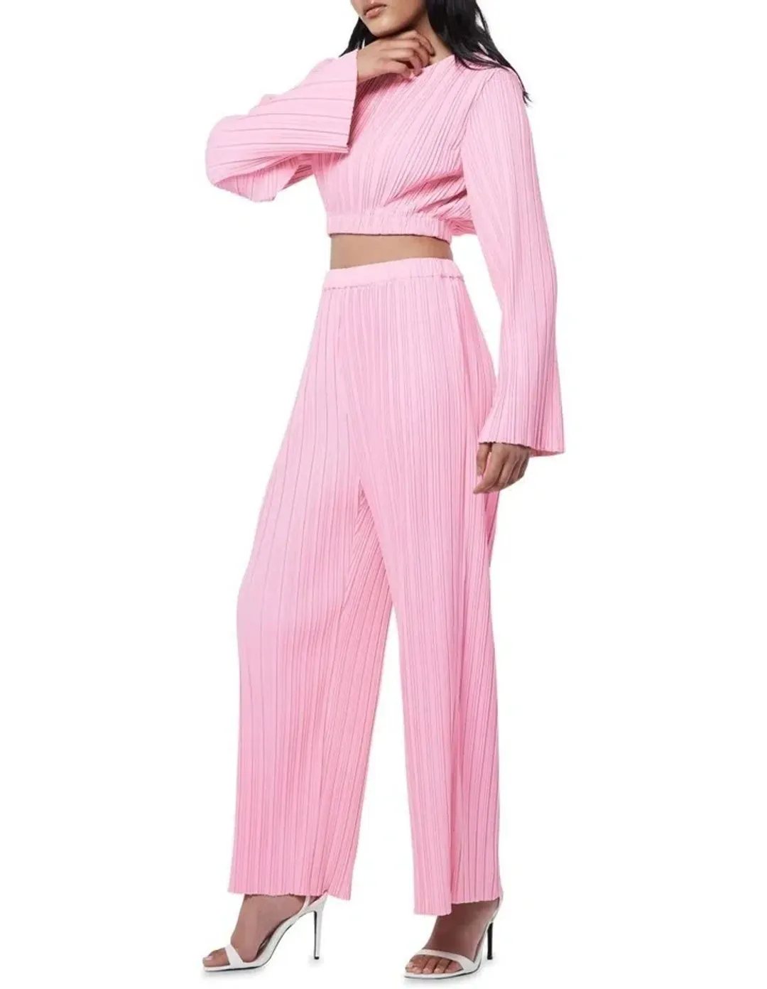 Mossman The Low Rider Crop Top and Low Rider Pant Set Pink Size 8 for rent on The Volte - main image