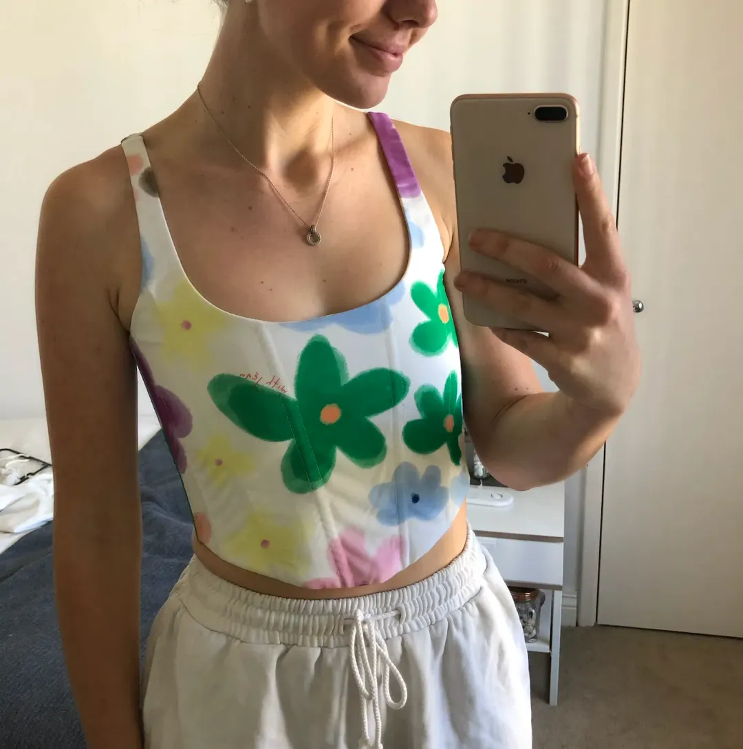 With Jean Cindy Corset Top Floral Size XS / AU 8 for rent on The Volte - main image
