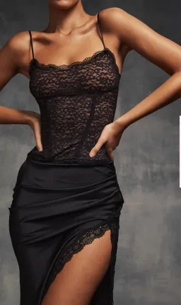 House of CB Romina Lace Corset Black Size XS / AU 6 for rent on The Volte - image 2