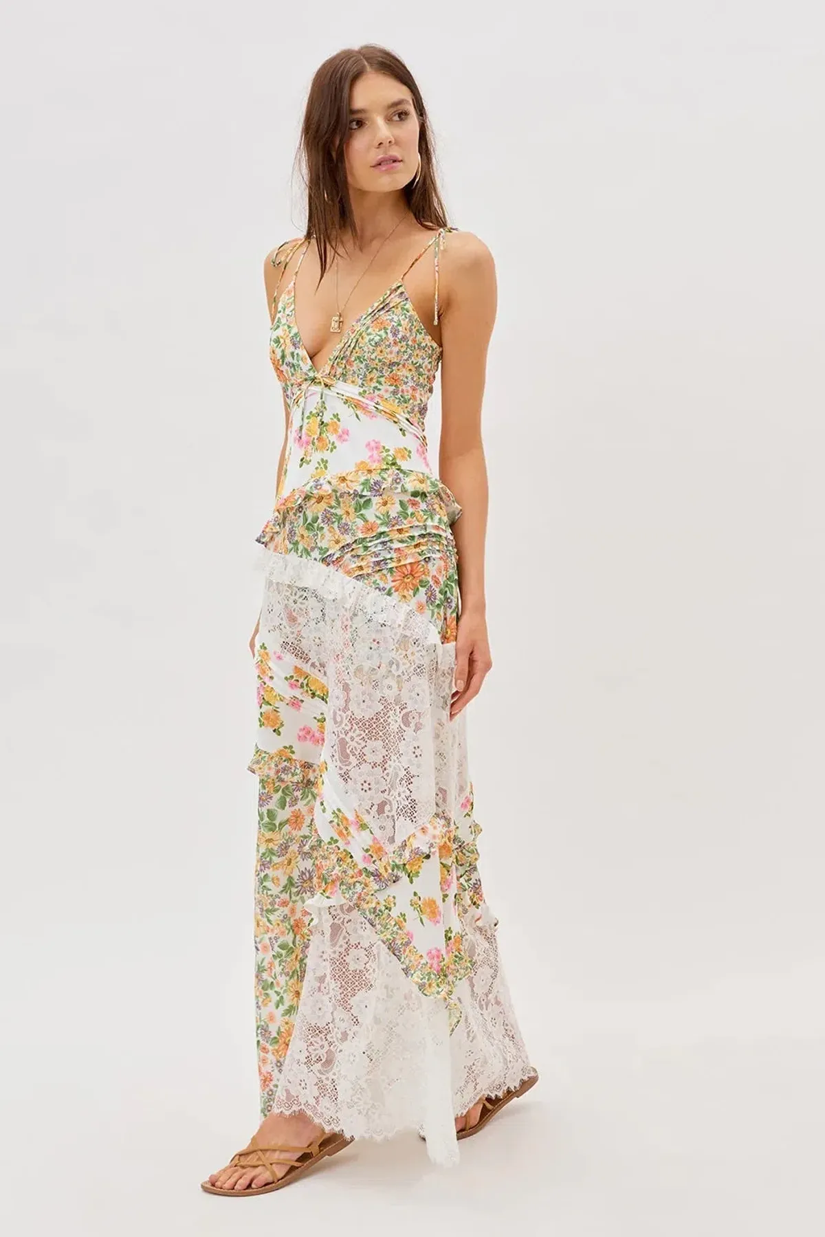 For Love and Lemons Rosalyn Maxi Dress Floral Size S / AU 8 - Image 1