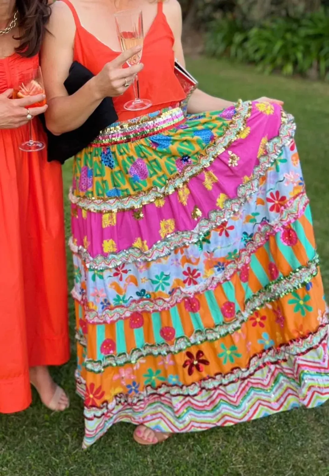 Bonita Limited Edition Sequins MAXI SKIRT Size 10 for rent on The Volte - main image