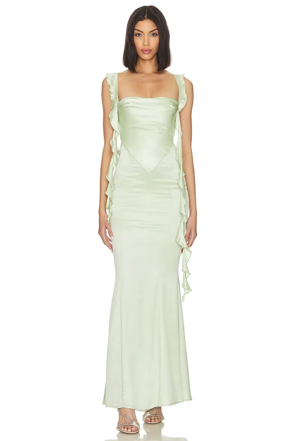 Nana Jacqueline The Caroline Dress Green Size 12 for rent on The Volte - main image