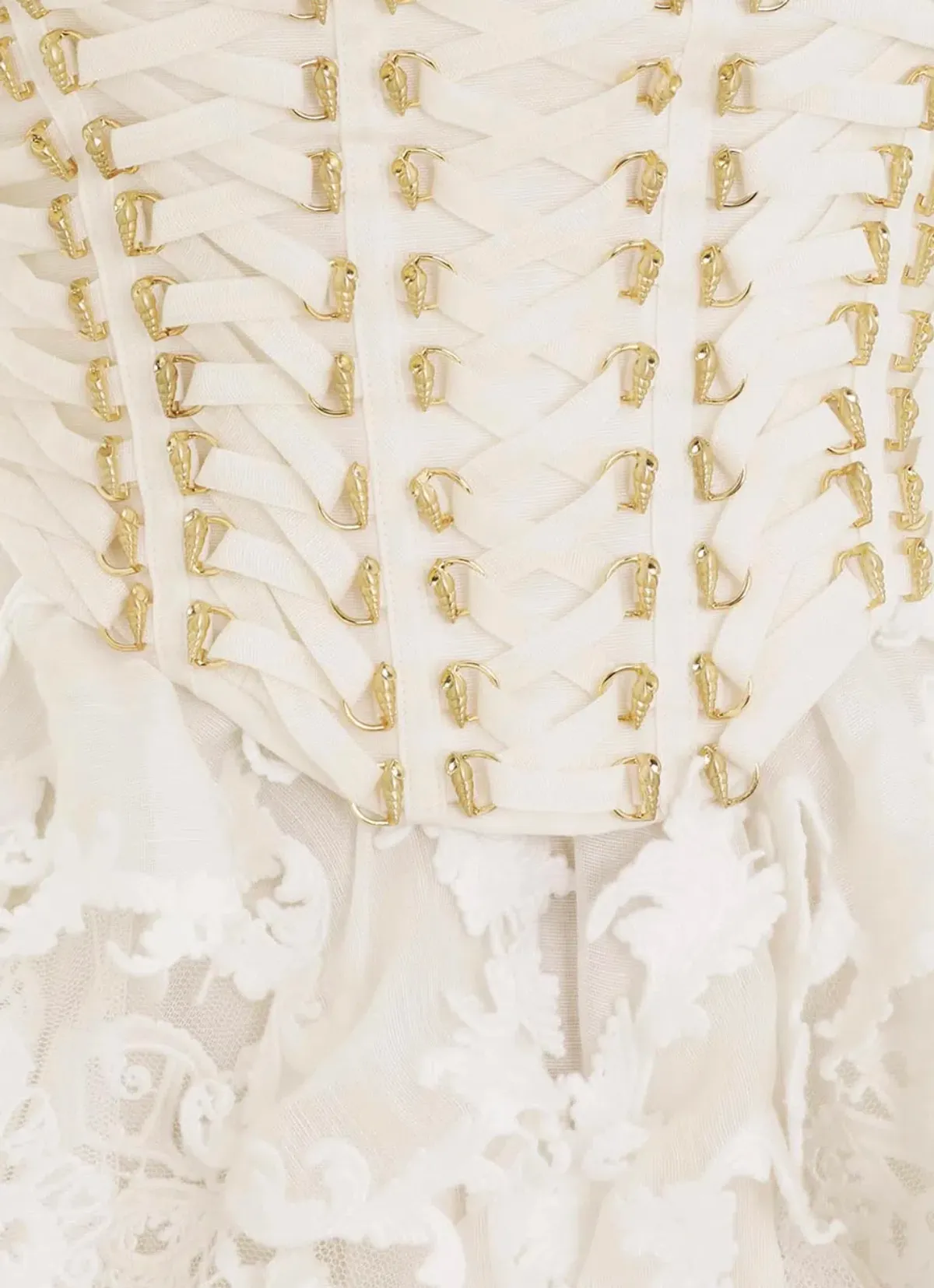 Zimmerman Coaster Corset Laced Dress in Ivory Size 0 / AU 8 - Image 2