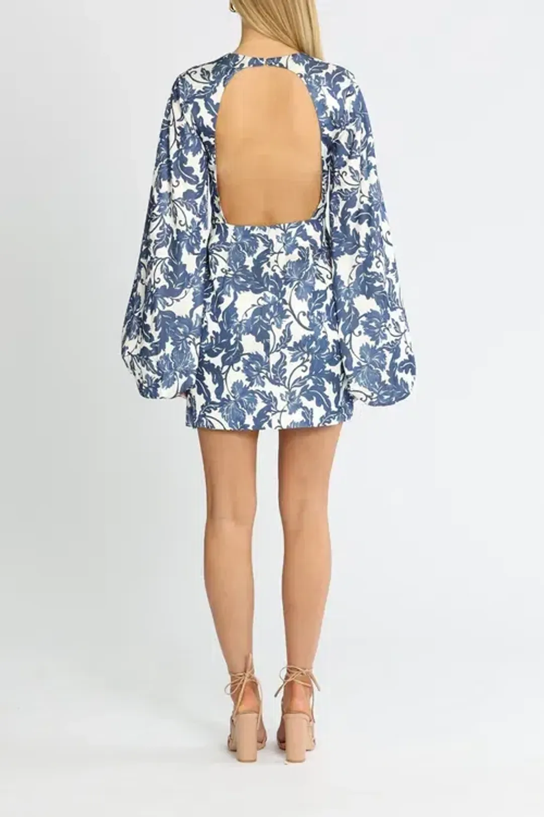 Significant Other Holly Mini Dress Blue Print Size 10 for rent on The Volte - main image