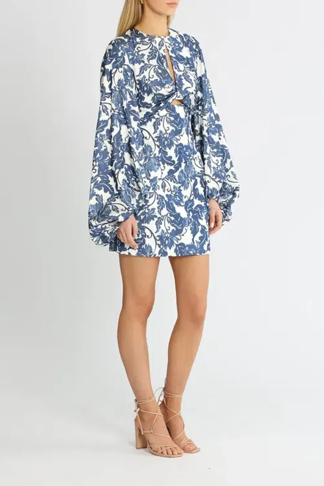 Significant Other Holly Mini Dress Blue Print Size 10 for rent on The Volte - main image