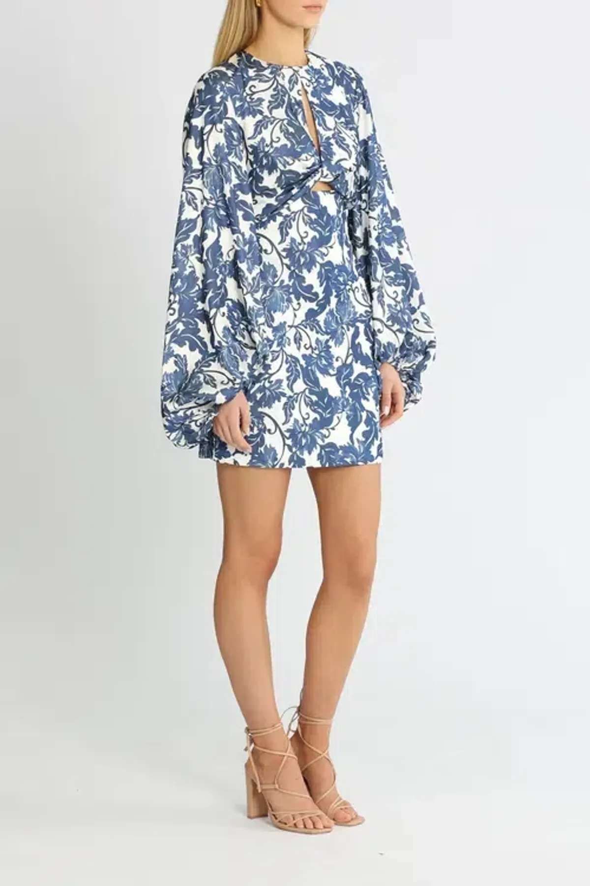 Significant Other Holly Mini Dress Blue Print Size 10 - Image 2