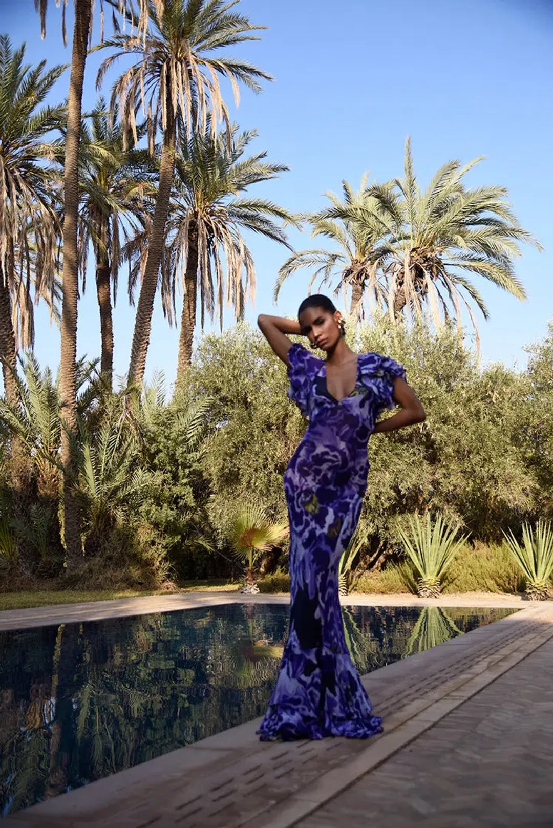 Rat & Boa Lucille Dress Blue Orchid Print Size 10 for rent on The Volte - main image