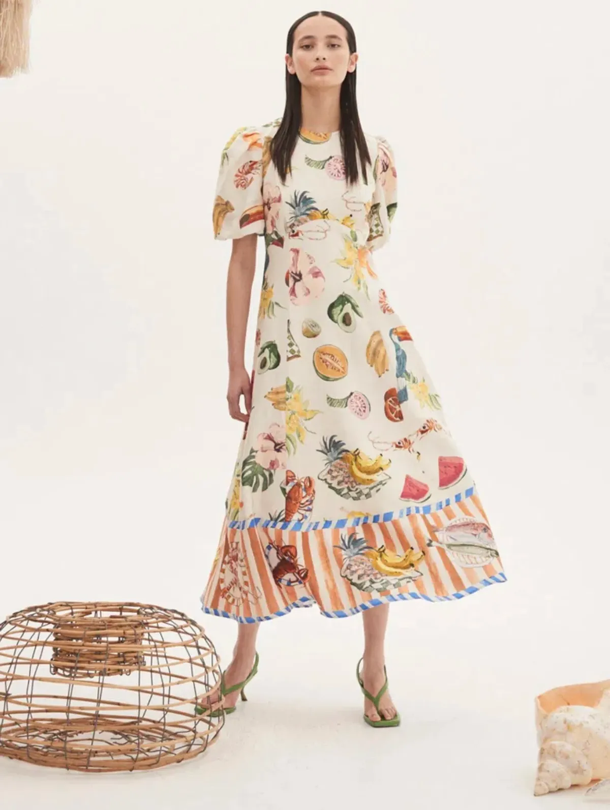 Alemais Theo Midi Dress Print Size 10 - Image 1