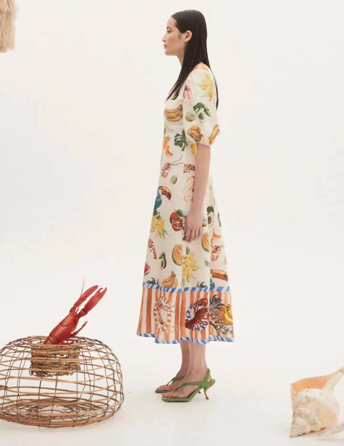 Alemais Theo Midi Dress Print Size 10 - Image 3