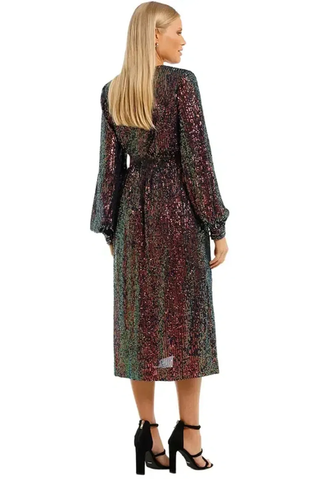 Rebecca Vallance Roxbury Long Sleeve Midi Multi Size 8 for rent on The Volte - main image