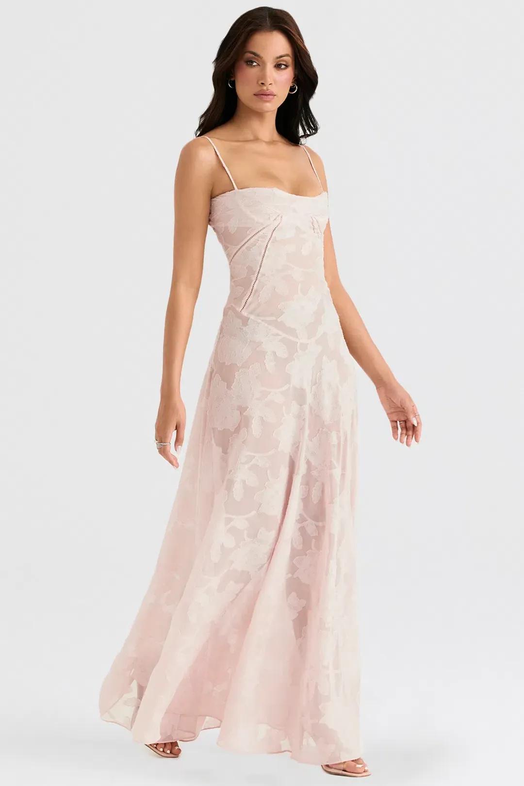 House of CB Seren Dress Pink Size 8 for rent on The Volte - main image