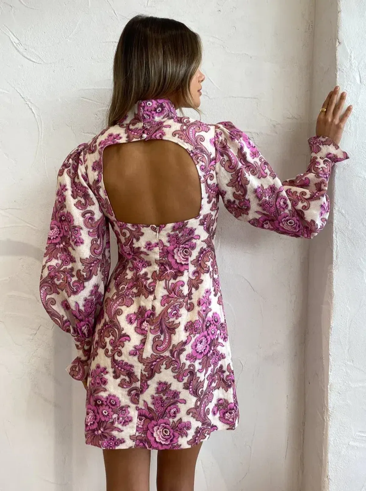 Alemais Isla Mini Dress Floral Size 14 - Image 3