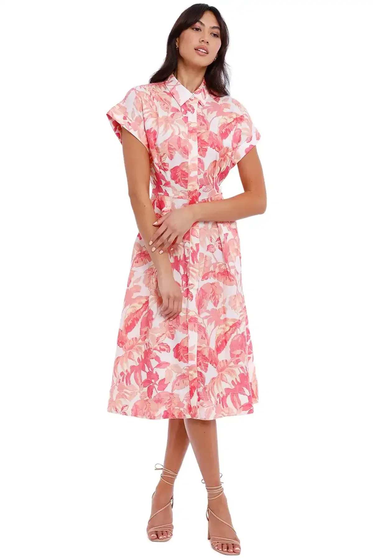 Rebecca Vallance Tropicale Midi Dress Multi Print Size 12 - Image 1