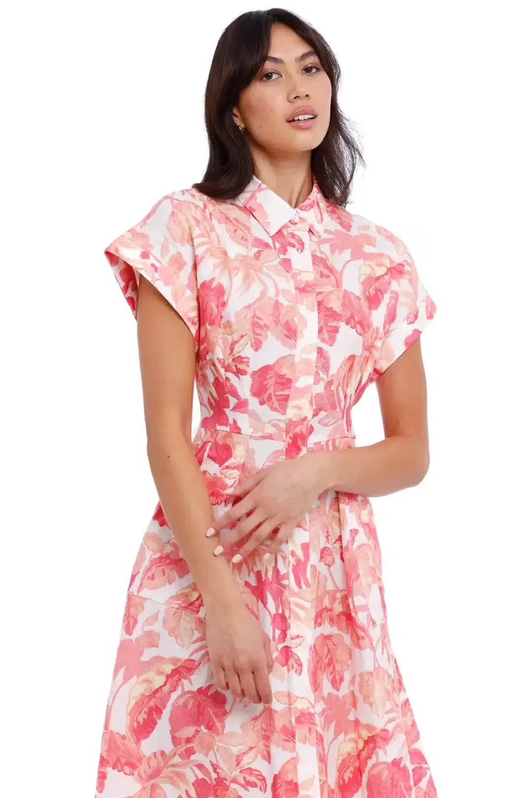 Rebecca Vallance Tropicale Midi Dress Multi Print Size 12 for rent on The Volte - main image