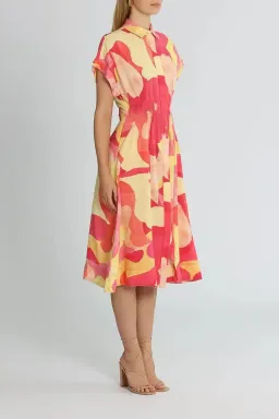 Rebecca Vallance Toretta Midi Dress Multi Print Size AU 8 for rent on The Volte - image 2