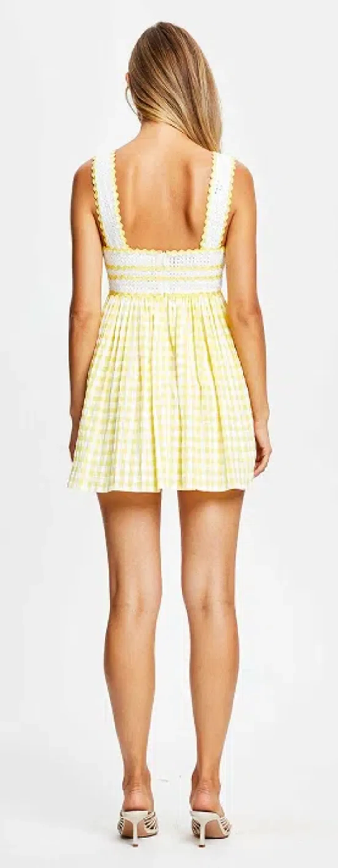 Alice Mccal Mango Wild Angels Mini Dress Yellow Size 12 for rent on The Volte - main image
