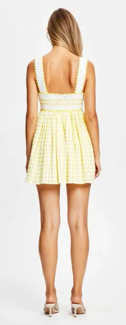 Alice Mccal Mango Wild Angels Mini Dress Yellow Size 12 for rent on The Volte - image 3
