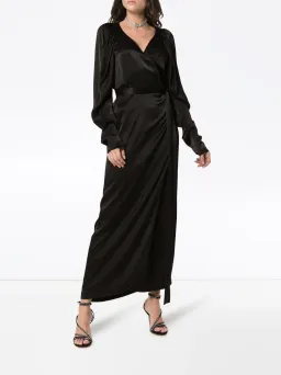 Rotate By Birger Christensen Style 5 Plain Wrap Dress Black Size 12 for rent on The Volte - image 1
