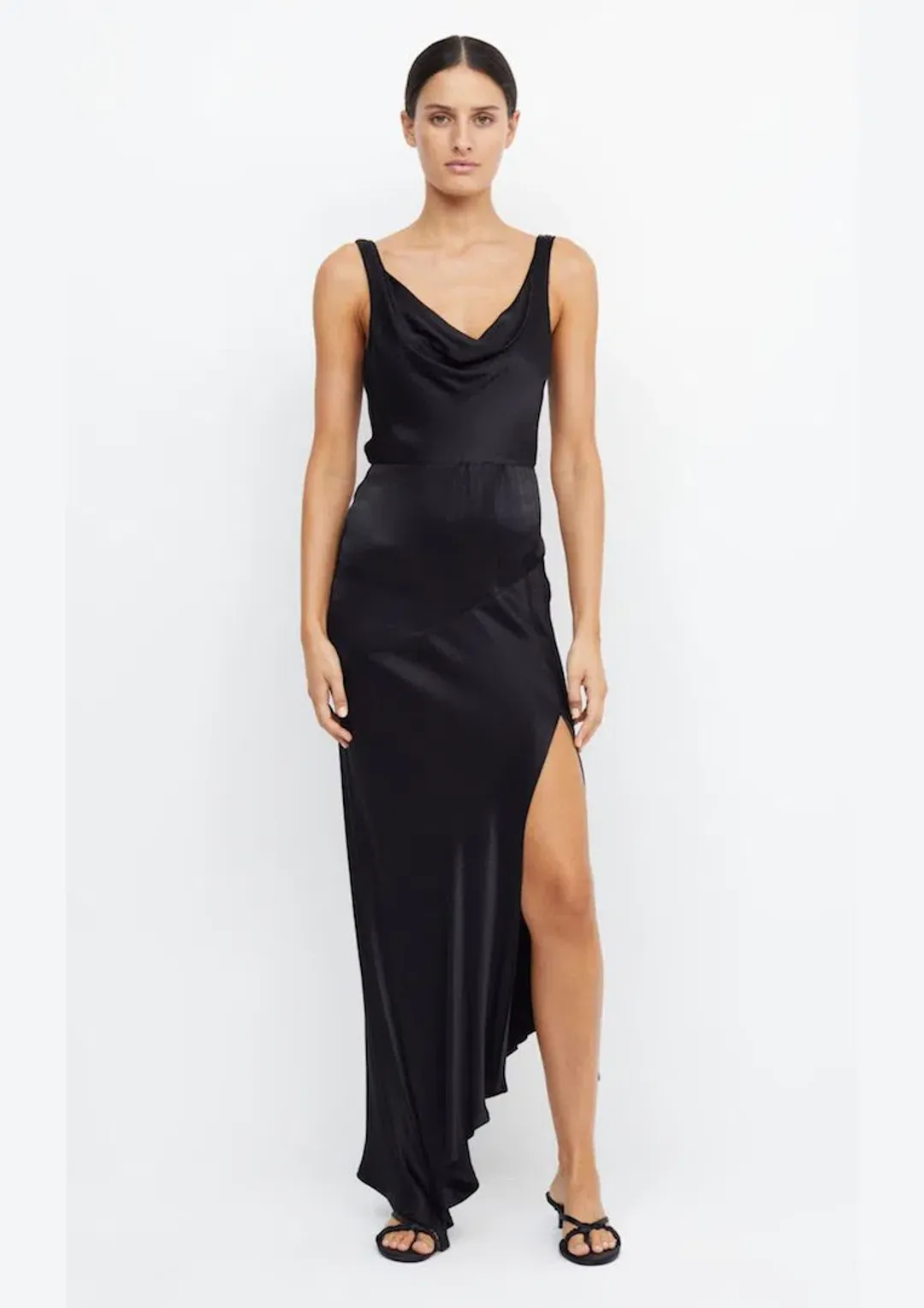 Bec & Bridge Moon Dance Cowl Dress in Black Size 6 for rent on The Volte - main image