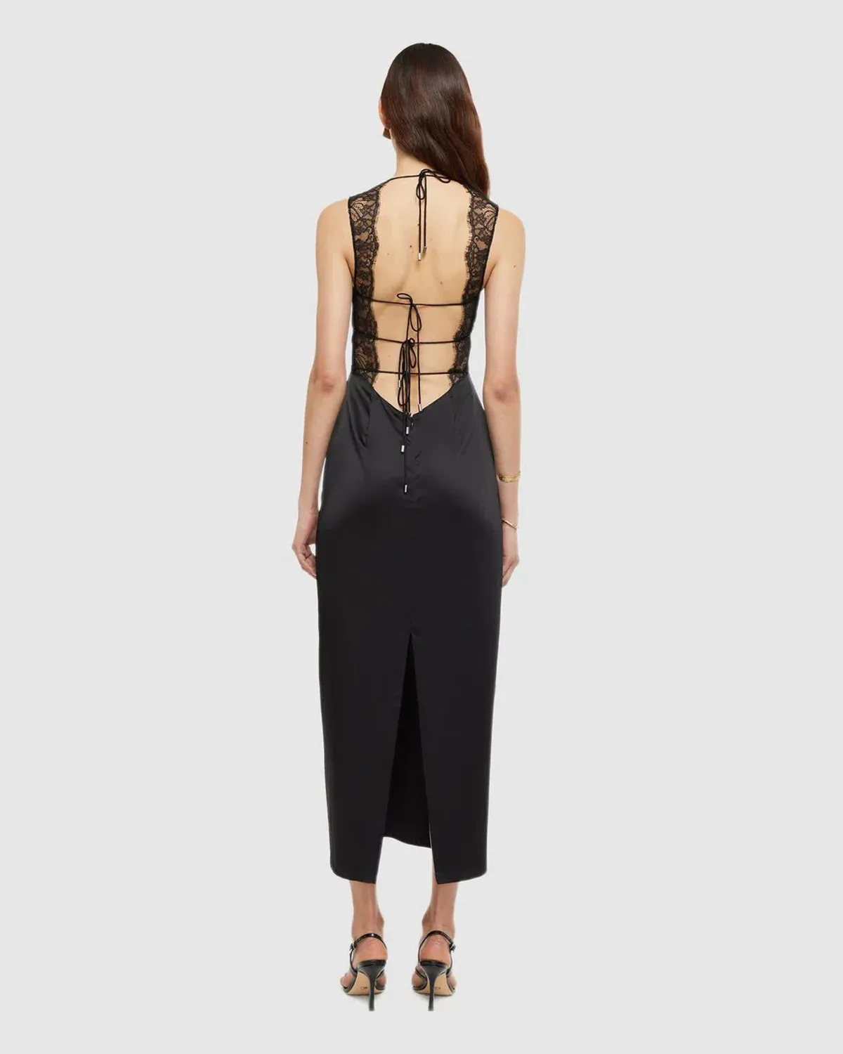 Ginia Amour Midi Dress Black Size 12 - Image 3