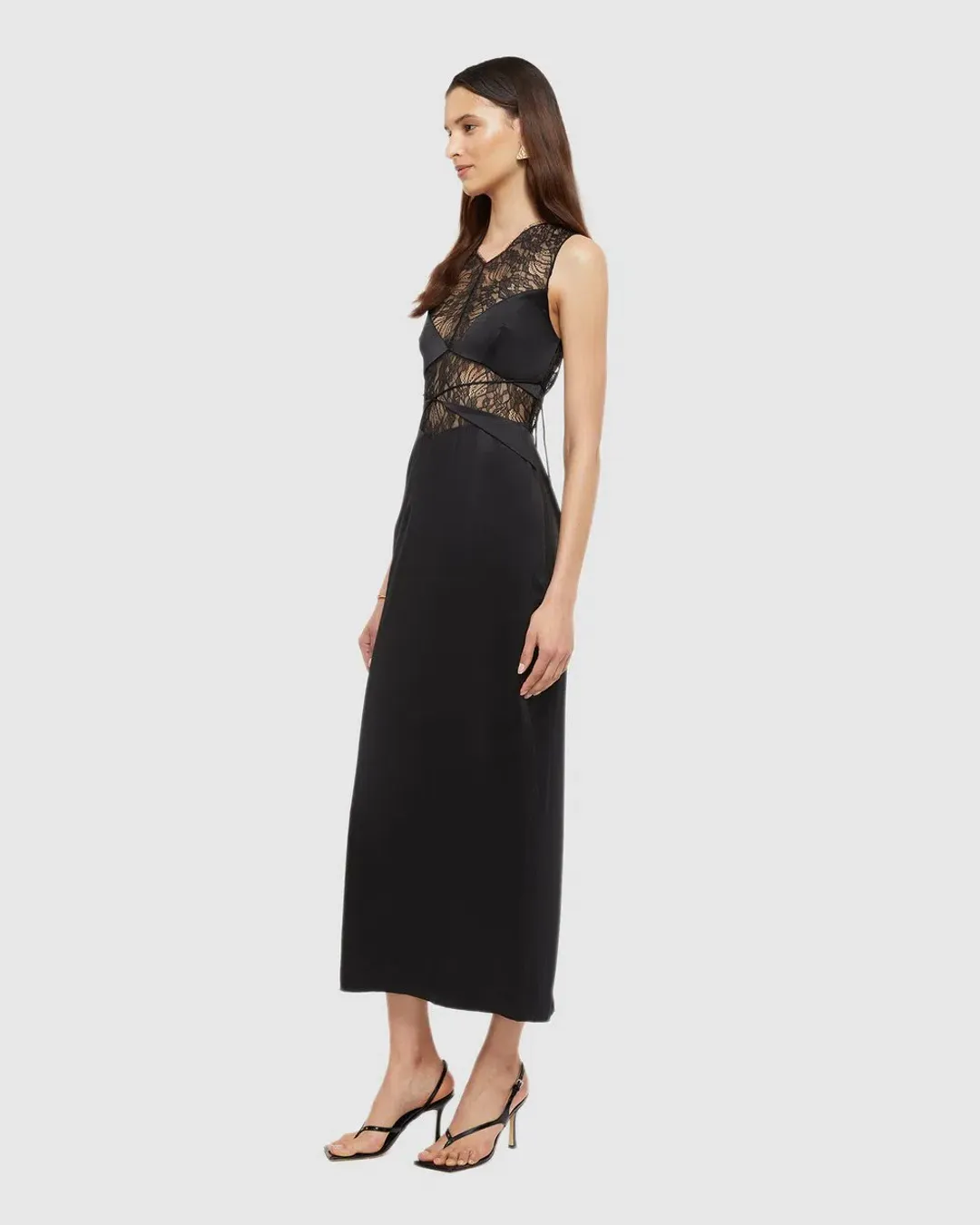 Ginia Amour Midi Dress Black Size 12 for rent on The Volte - main image